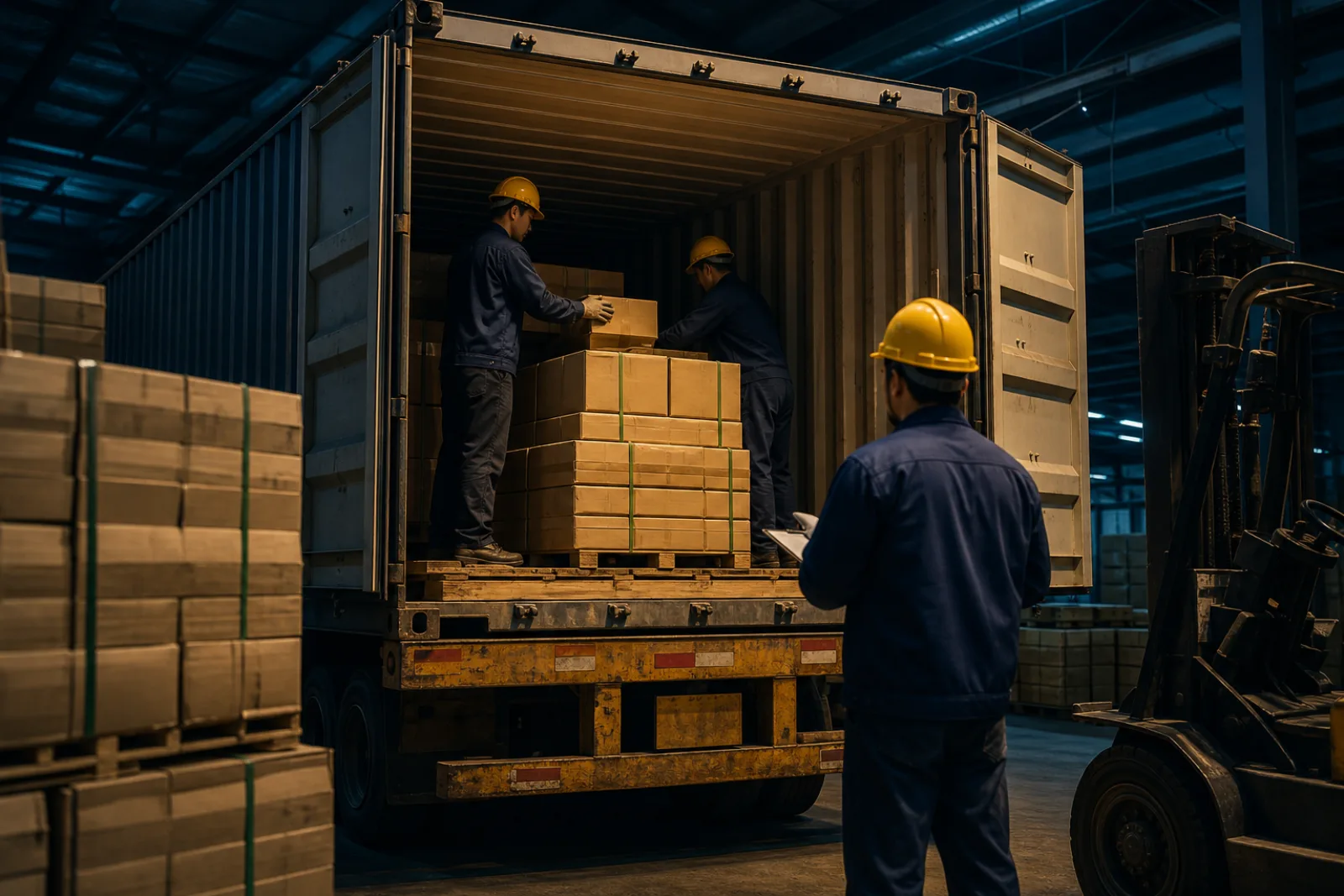 Container loading supervision for a Pakistan-bound shipment from China