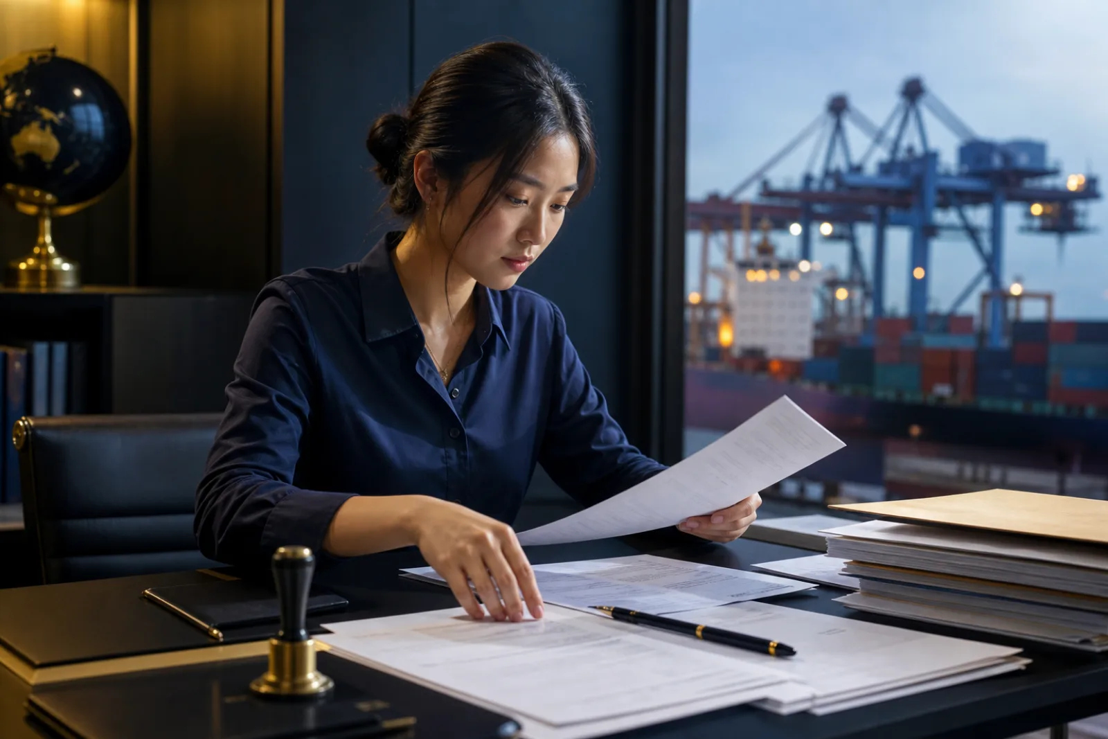 Export documentation prepared for China to UAE shipment clearance